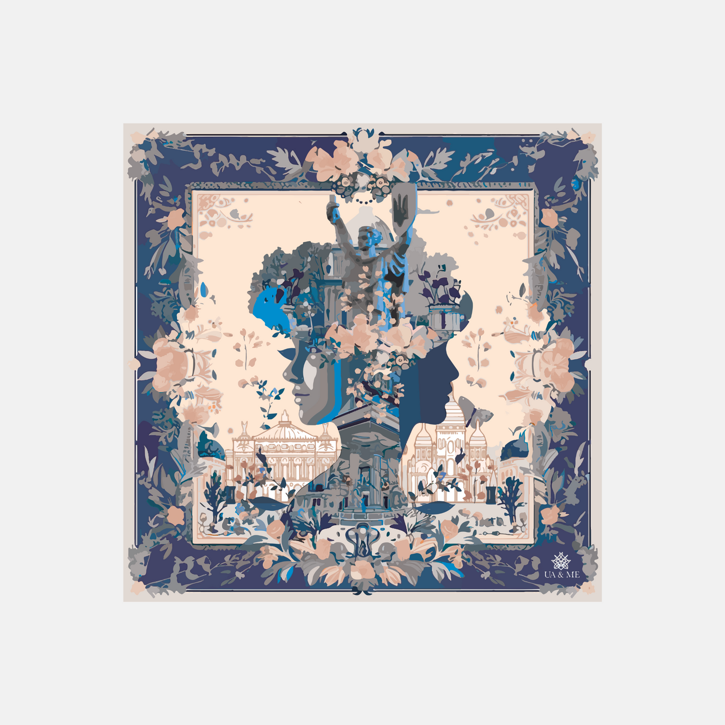 Sentinel Silk Square - Blue