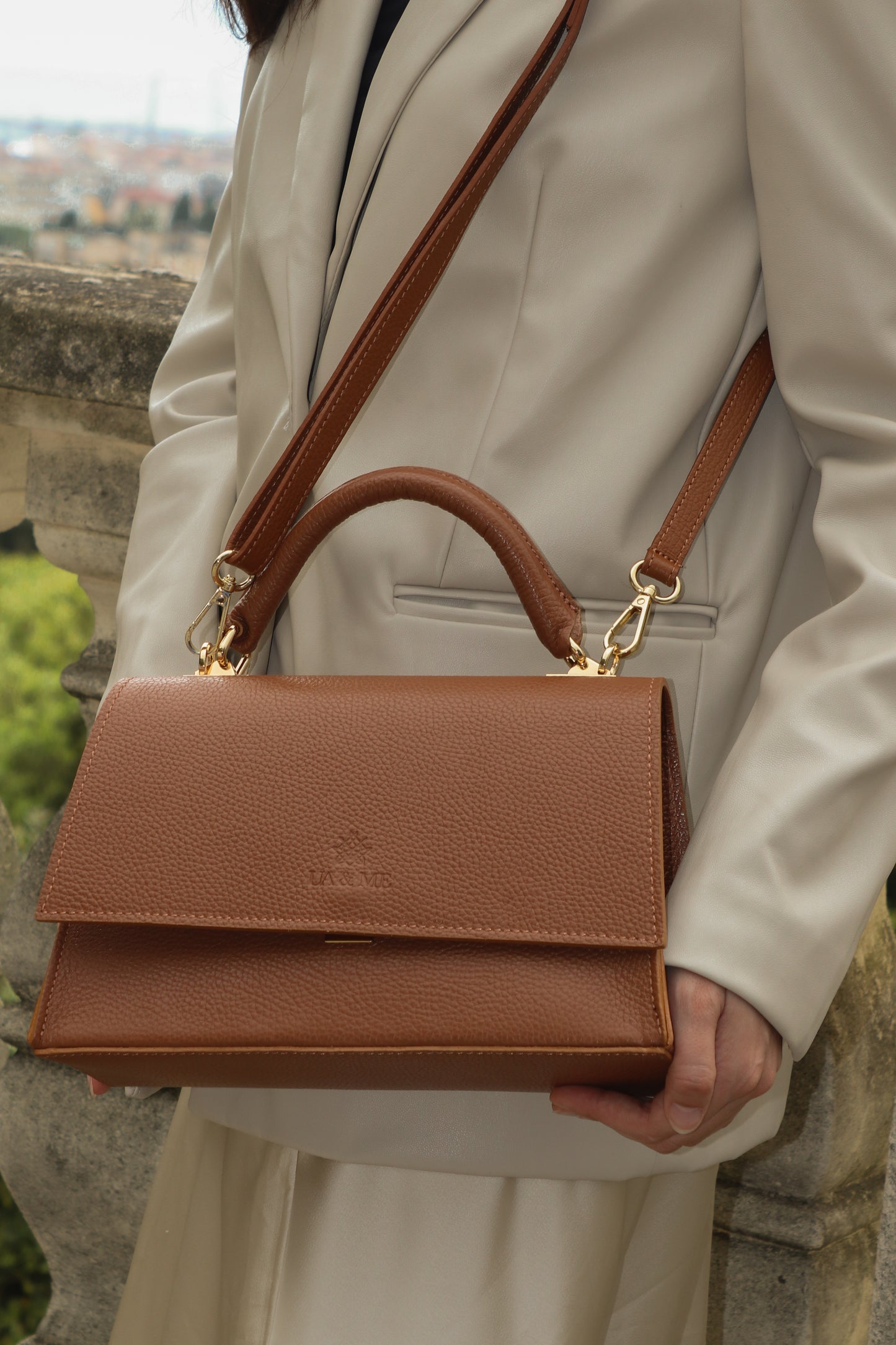 Sac en cuir “Eterna” Cognac