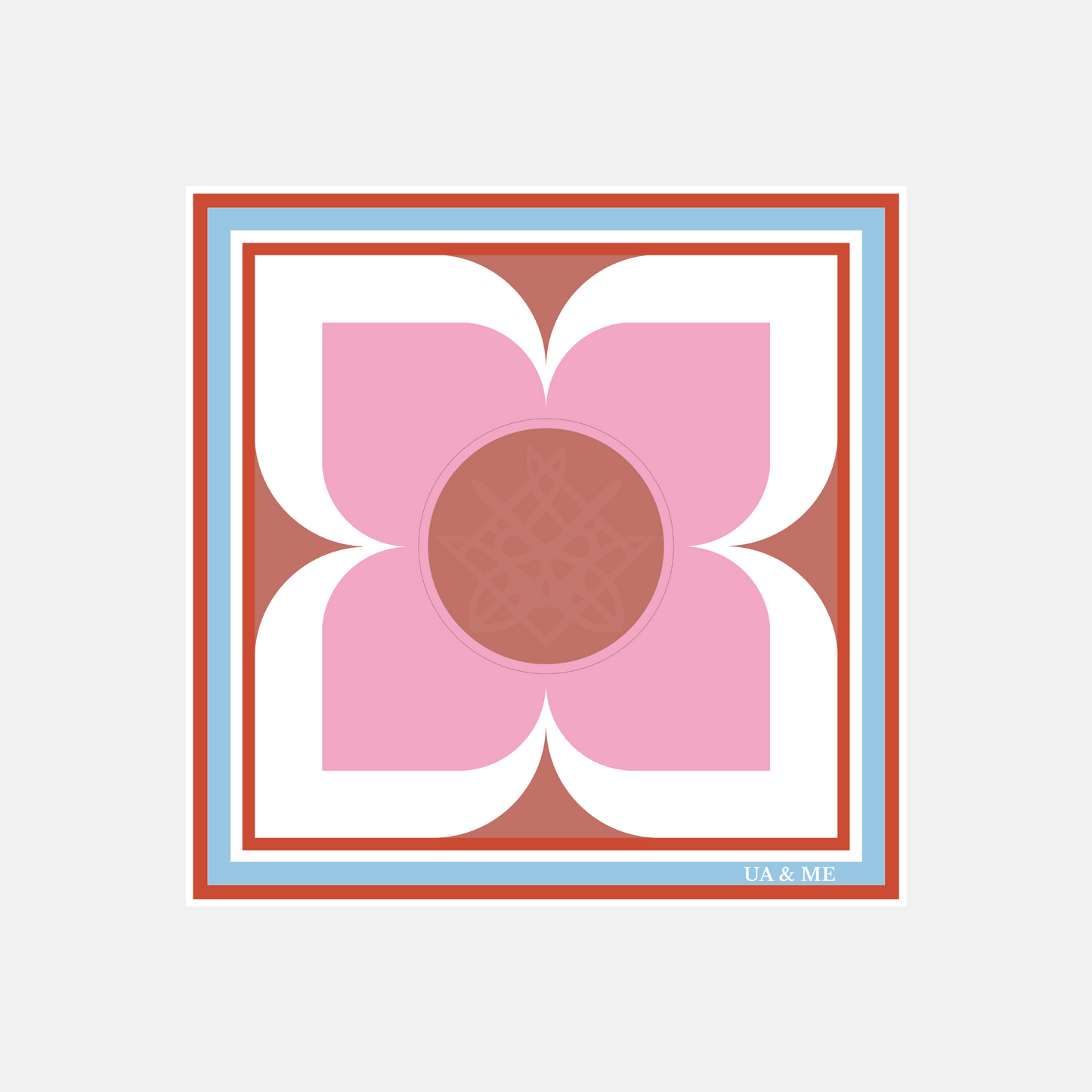Carré de soie Floris - Rose