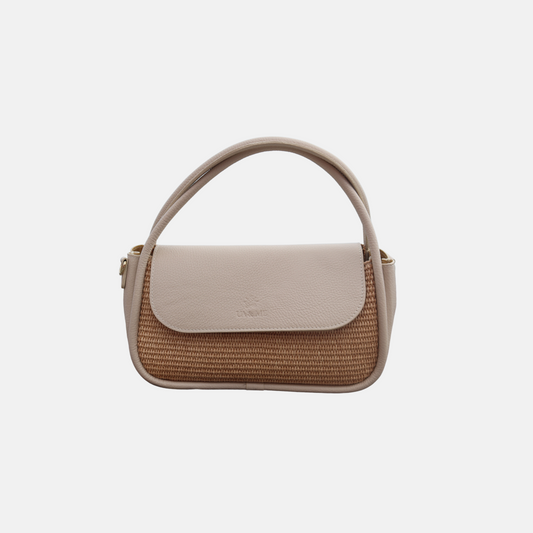 Sac en cuir “Summer U” Crème